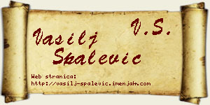 Vasilj Spalević vizit kartica